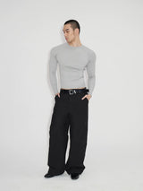 Lightweight Ribbed Knit Long Sleeve