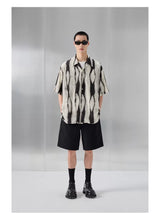 Printed Short Sleeve Cuban Collar Shirt