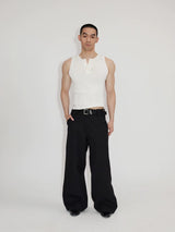 Wrinkle-Resistant V-Neck Cardigan Vest