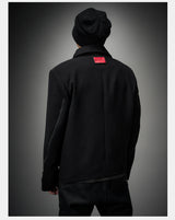 Dark Matte High Collar Zip Jacket
