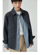 Split Pocket Basic Cotton Shirt