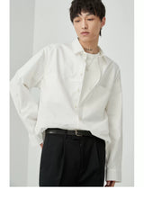 Split Pocket Basic Cotton Shirt