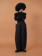 Men's Curved Wide Leg Cargo Pants
