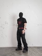Angel Devil Print Washed Cotton Tee