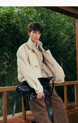 Tip-dyed Toscana PU Harrington Jacket