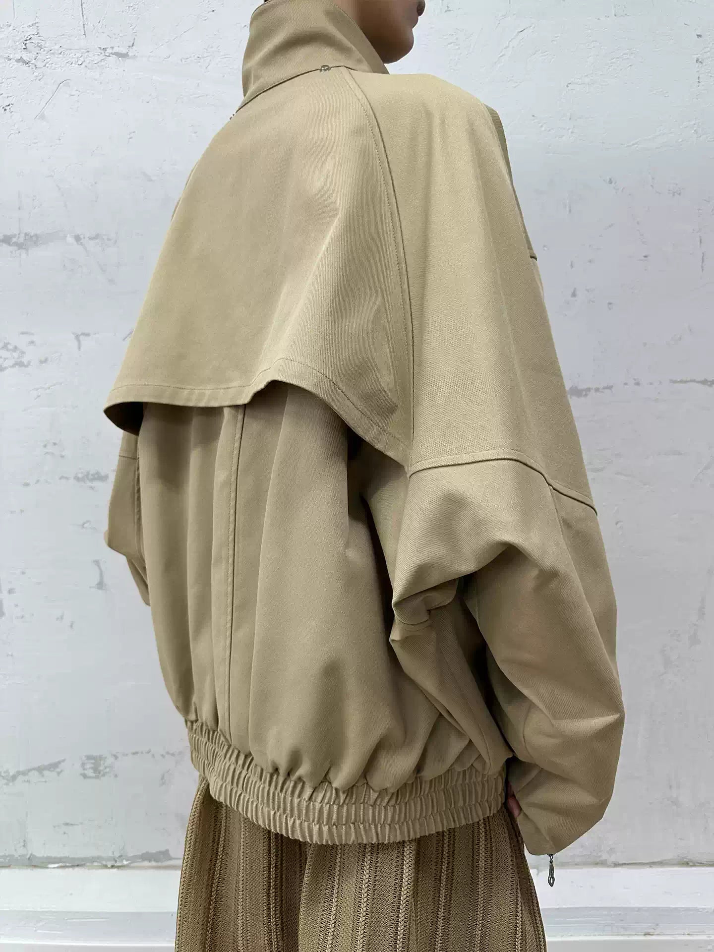 Modified Detachable Hood Batwing Harrington Jacket
