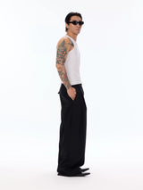 Wrinkle-Resistant Pleated Trousers