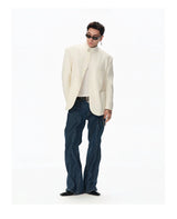 Hemp Stand-Collar Blazer
