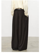 Striped Pleated Wide Leg Pants