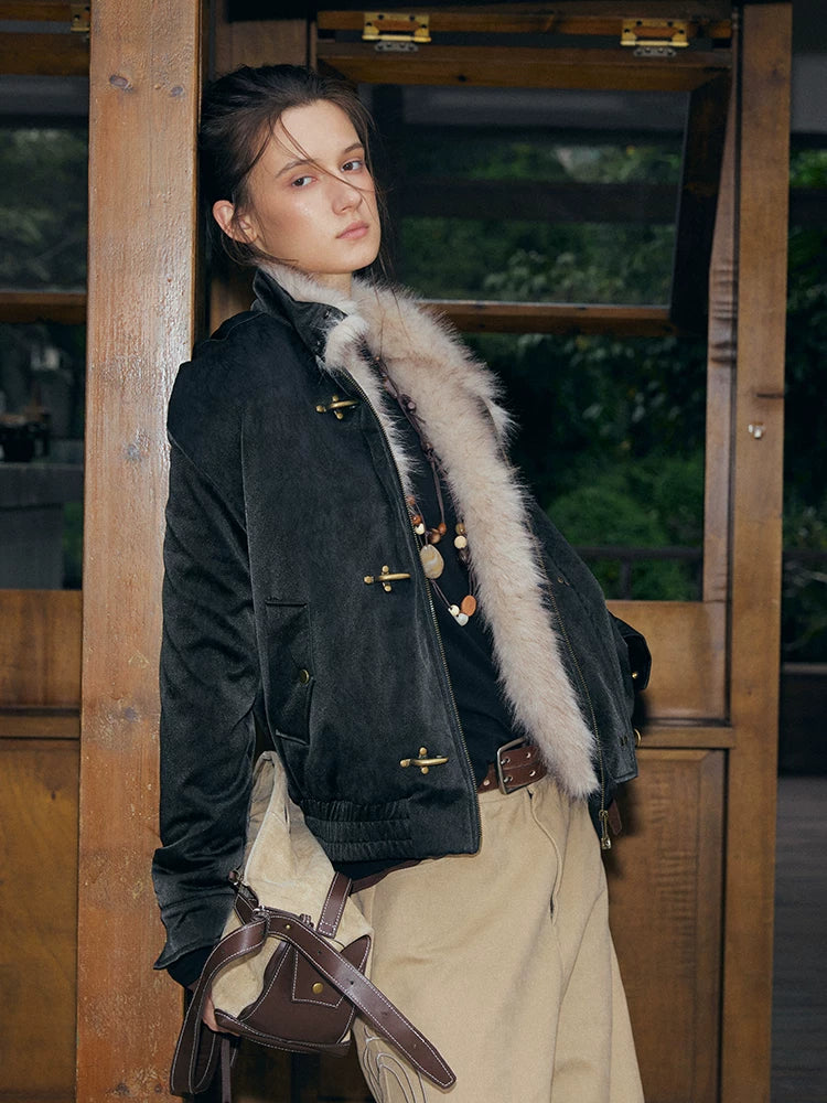 Tip-dyed Toscana PU Harrington Jacket