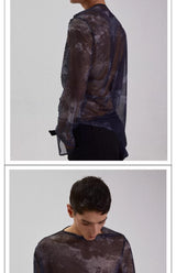 Irregular Mesh Unisex Tops