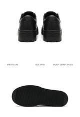 Leather Platform Casual Sneakers