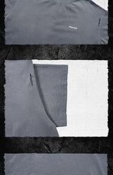 Handcrafted Distressed Dusty Blue Tee