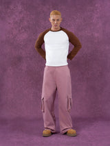 Men's Long Two-tone Raglan Knit Sweater
