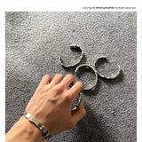 Adjustable Irregular Debossed Mirror Bracelet