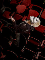 Devil Bone Jacquard Distressed Zip Cardigan