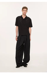Embroidered Seagull V-neck Polo Shirts