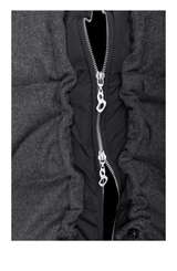 Layered Hooded Australian Wool Down Jacket