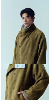 Furry Collar Pajama Style Long Coat