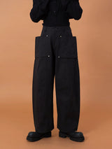 Men's Curved Wide Leg Cargo Pants
