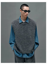 Washed Blue Oversized Embroidered Denim Shirt