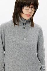 30% Wool Double Collar Polo Tops