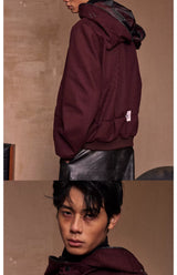 Cat Ear Zip Hooded Work Jacket