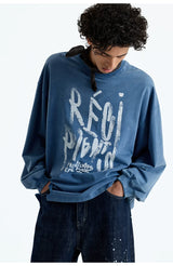 230g Cotton Distressed Letter Print Tee