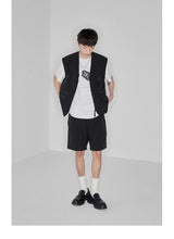 Plaid Multi-Pocket Elastic Waist Shorts