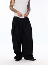 Wrinkle-Resistant Pleated Trousers