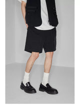 Plaid Multi-Pocket Elastic Waist Shorts