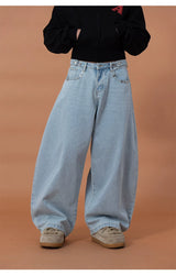 Men's Wide Leg Light Blue Jeans