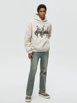 Vintage Print Men's Thick Hoodies