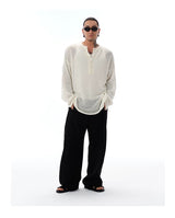 Men's Mohair Henley Sweater