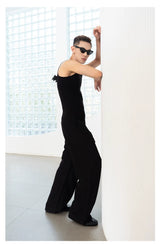 Y2K Black Devil Wings Slim Tank
