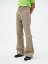 Men's Double Buckle Pleated Casual Pants
