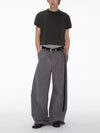 Plaid Pleated Wide Leg Pants