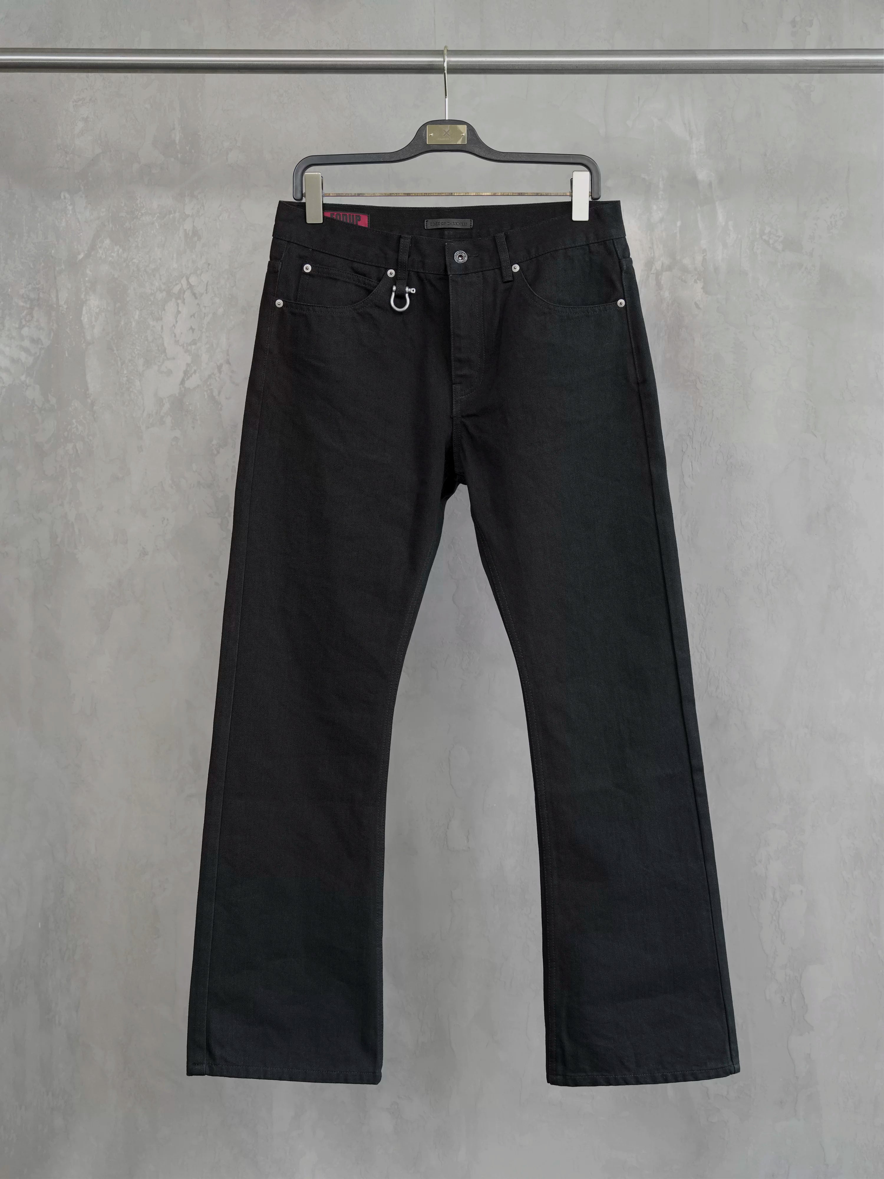 Heavy Black Boot-Cut Jeans