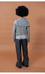 Men's Gray Colorblock Striped Printed Jeans