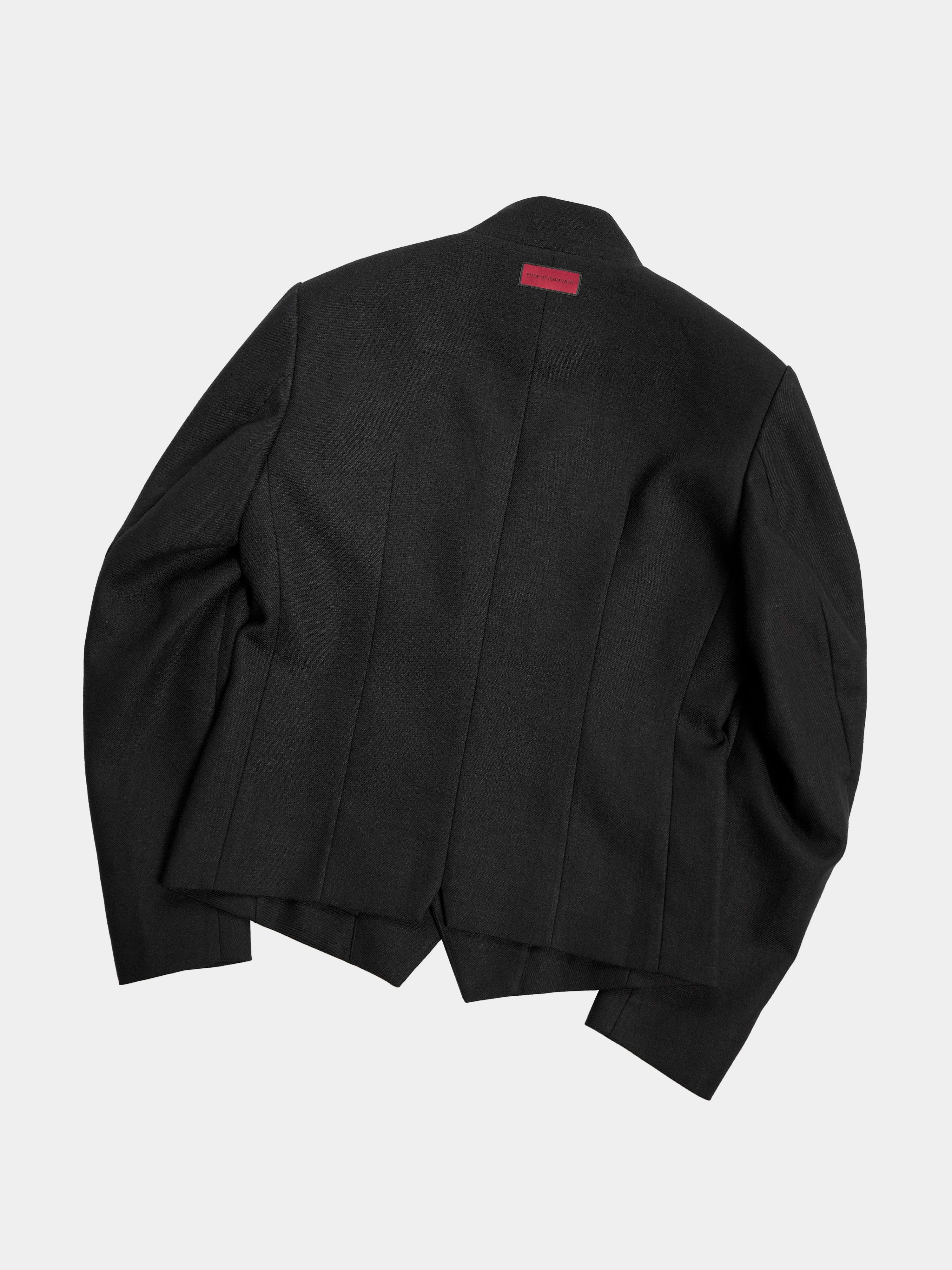 Structured Shoulder Wrinkle-Resistant Linen Slim Blazer