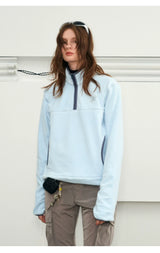Warm Fleece Stand Collar Pullover Jacket