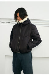 Men's 2-in-1 Winter Fur-Trimmed Puffer Vest