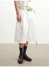 Houndstooth Pleated Capri Pants