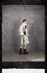 Oversized Wasteland Distressed Denim Vest