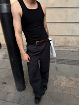 Stretchy Fitted U-Neck Tank Tops