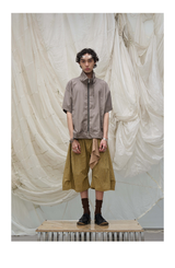 Vintage Safari Patchwork Short Sleeve Shirt