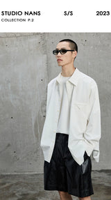 Triangle Pocket Shirt with Hidden Placket