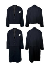 Black Oversized Long Detachable Padded Blazer