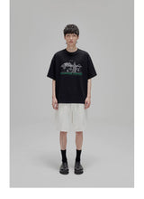 Illustrated Print Crew Neck Tee