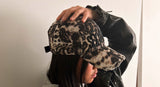 Embroidered Distressed Leopard Print Baseball Cap